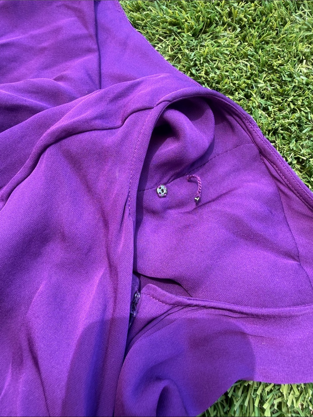Diane Von Furstenberg Violet Midi Dress 100% Silk - Picture 12 of 16